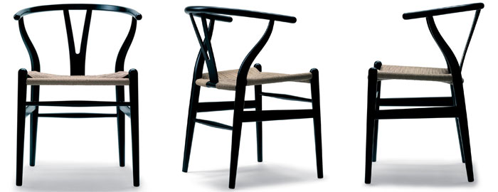 black hans wegner replica wishbone chairs