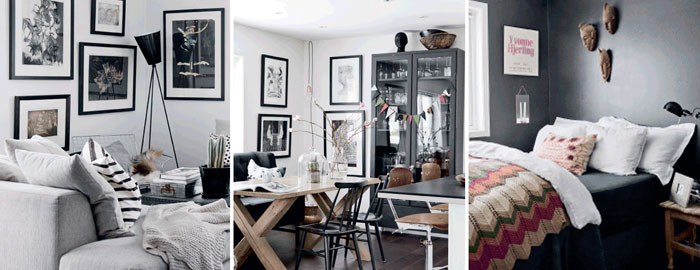 Monochrome home with a charming eclectic style - Nordic Design