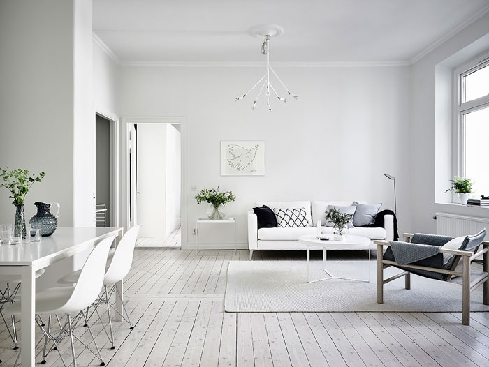 Simple and iMinimalisti All White iApartmenti in Gothenburg 