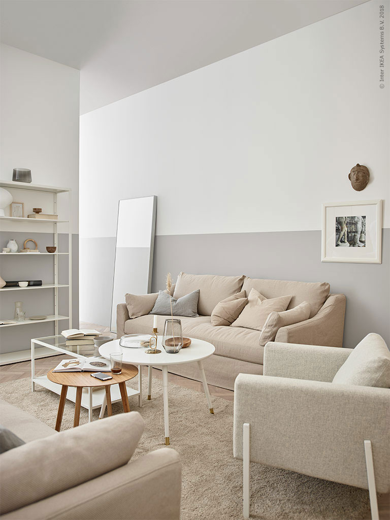 A Swedish Interior Designer S Serene Tone On Tone Living Room With Home Office Nordic Design