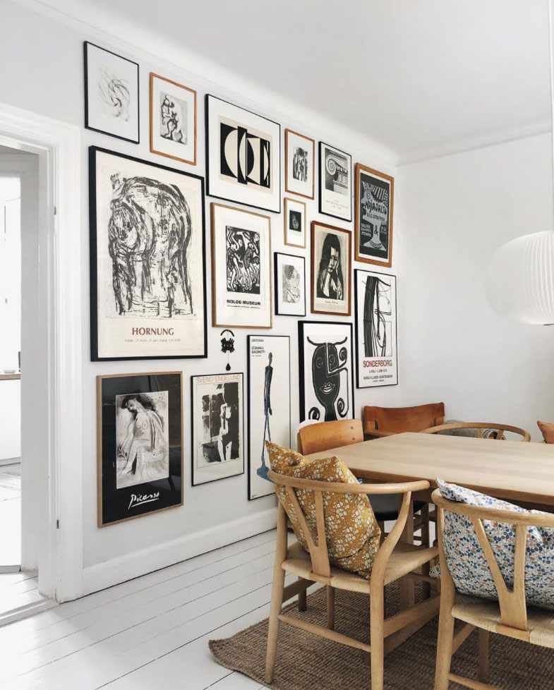 Instagram Discoveries: Gallery Walls in Scandinavian Homes